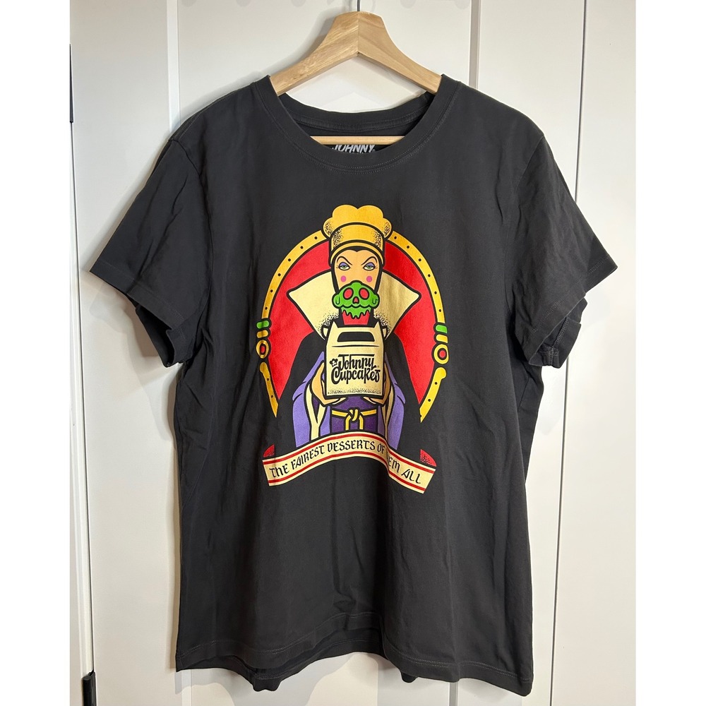 Johnny Cupcakes Evil Queen Snow White Parody Graphic T-Shirt Black XL